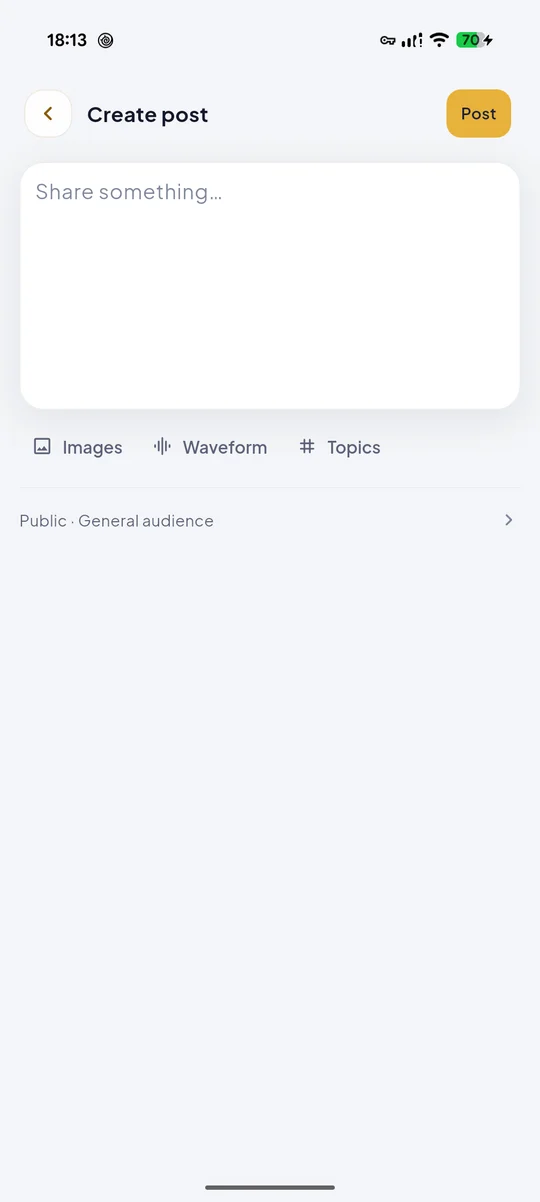 Android app post editor